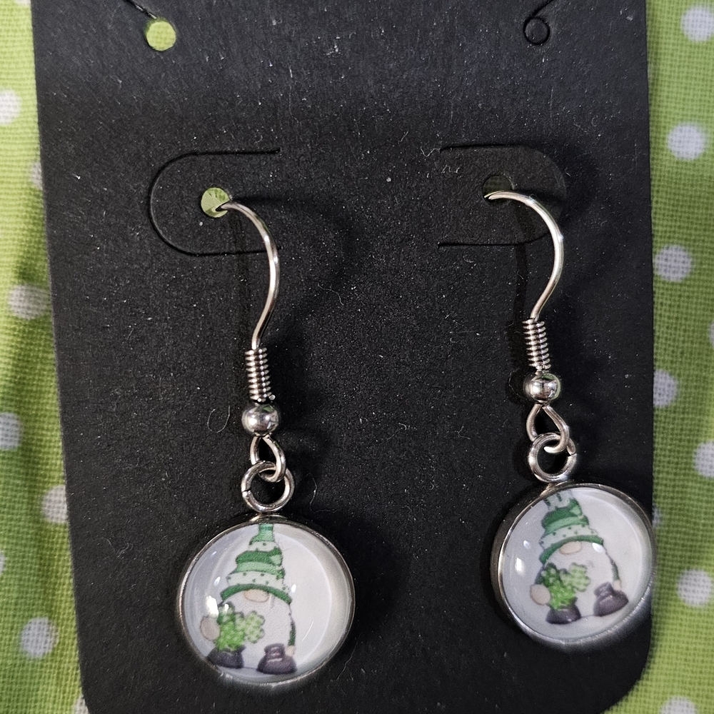 Whimsical Silver Gnome Earrings